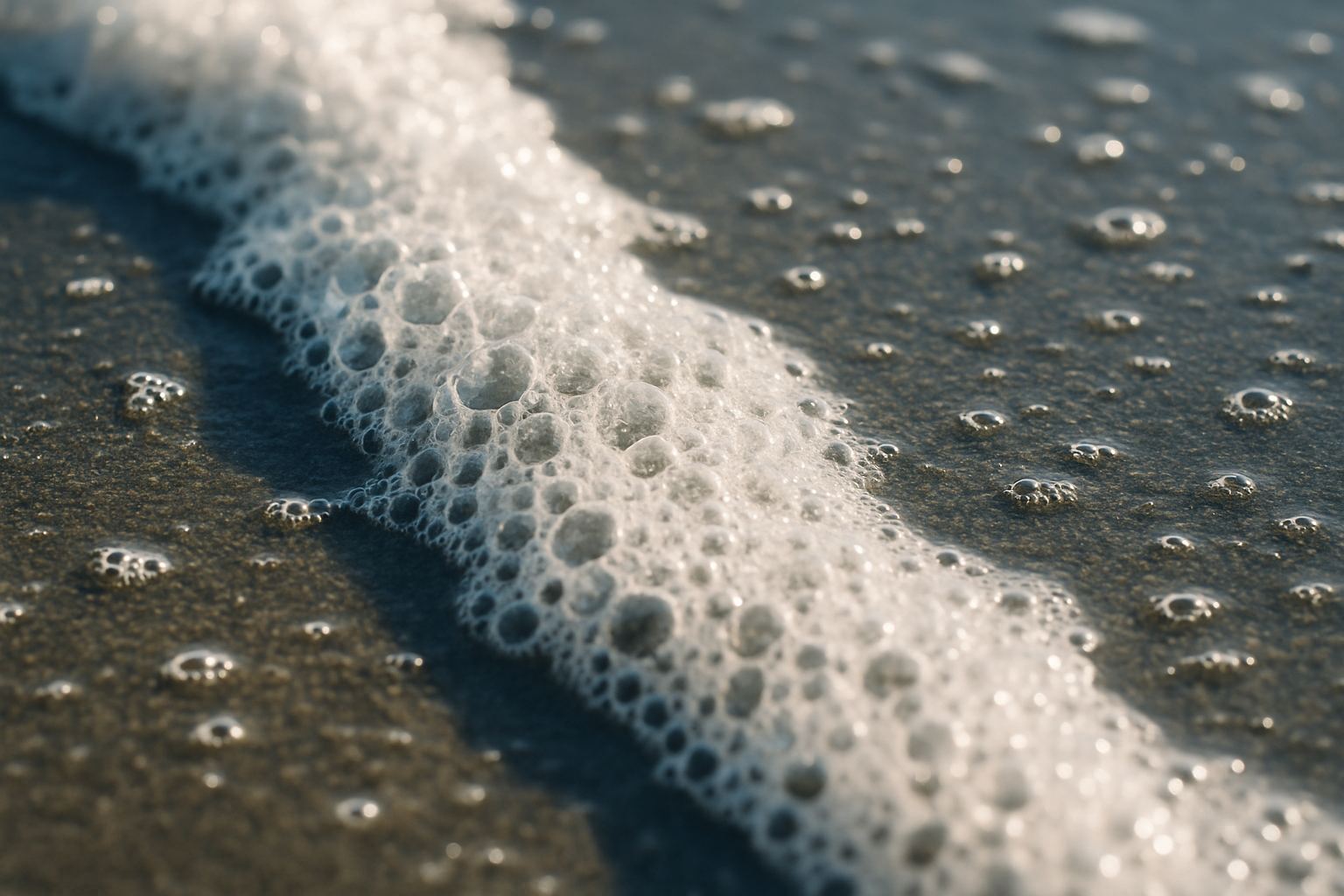 Foam breaking down. Some surfaces simply will not hold anything.