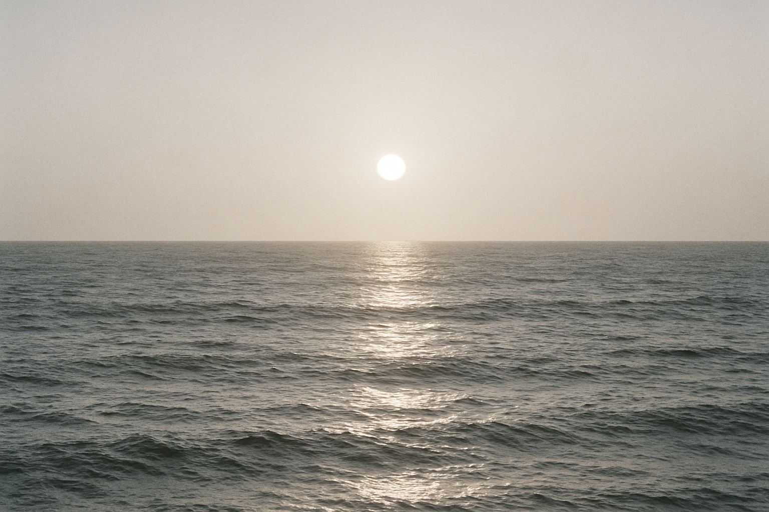 A hard bright horizon. Hours outdoors, with nothing to drink and no reason to notice.
